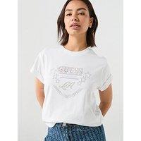 Guess Jeans Short Sleeve La Stars T-Shirt - White