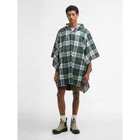 Barbour Tartan Showerproof Poncho Rain Jacket - Green