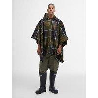 Barbour Tartan Showerproof Poncho Rain Jacket - Green