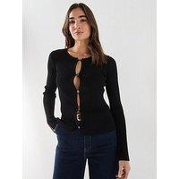 Guess Jeans Long Sleeve Stella Cardi Sweater - Black