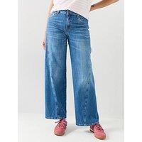 Guess G11 Wide Leg Twisted Jeans - Blue