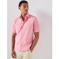 Boss Rash_2_M Short Sleeve Cotton Regular Fit Shirt - Pink