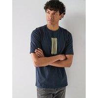 Boss Bass Smudge Relaxed Fit T-Shirt - Dark Blue