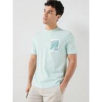 Boss Palm Tree T-Shirt - Light Aqua