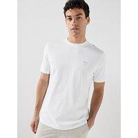 Boss Te_Groove Relaxed Fit Back Print T-Shirt - White