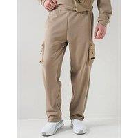 Ea7 Emporio Armani Train Athletic Mix Cargo Joggers - Light Brown