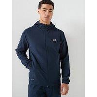 Ea7 Emporio Armani Blue Sport Zip Hoodie - Dark Blue