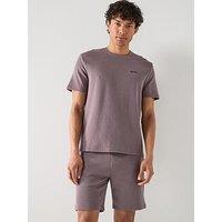 Boss Regular Fit Waffle Loungewear T-Shirt - Dark Grey