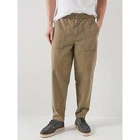 Barbour Finwick Relaxed Fit Trousers - Khaki - Dark Green