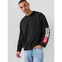 Diesel Arm Logo Crew Sweatshirt - Black