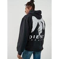 Diesel D Oval Overhead Hoodie - Black