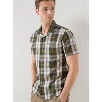 Barbour Clyde Seersucker Tartan Relaxed Short Sleeve Shirt - Dark Multi