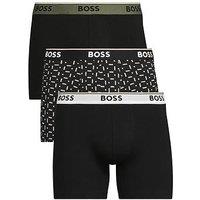 Boss 3 Pack Power Design Boxer Briefs - Black