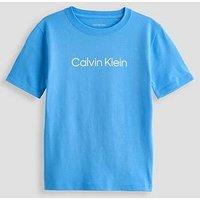Calvin Klein Jeans Boys Logo Short Sleeve T-Shirt - Blue