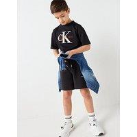 Calvin Klein Jeans Boys Terry Jogging Shorts - Black