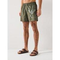 Emporio Armani Bodywear Bold Logo Swimshort - Khaki