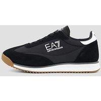 Ea7 Emporio Armani Eclipse Suede Trainers - Black