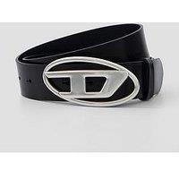 Diesel D-Oval Leather Belt - Black