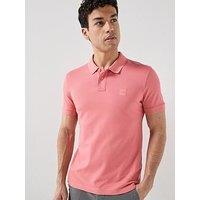 Boss Tonal Patch Logo Polo Shirt - Pink