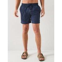 Boss Relax Seersucker Swim Shorts - Navy