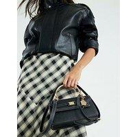 River Island Small Metal Handle Tote Bag - Black