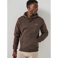 Les Deux Ben Globe Back Graphic Hoodie - Brown
