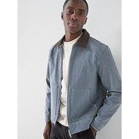 Les Deux Robert Striped Chore Jacket - Navy