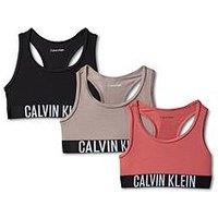 Calvin Klein Girls 3 Pack Intense Power Bralette - Multi