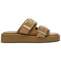 Dkny Leocadia Platform Sliders 40Mm - Brown