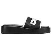 Dkny Orion Logo Mesh - Platform Sliders - Black