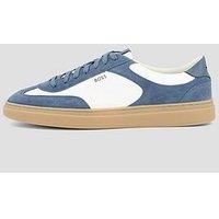 Boss Kieran Tenn Suede Mix Cupsole Trainers - Blue