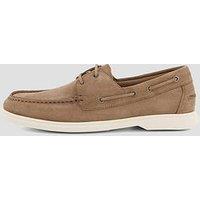 Boss Sienne Suede Boat Shoes - Beige