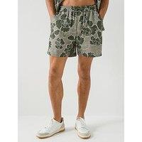 Les Deux Charlie Poppy Aop Floral Shorts - Green