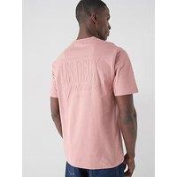 Les Deux Ben Goods Tonal Back Graphic T-Shirt - Pink