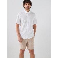 Boss Button Down Short Sleeve Shirt - White