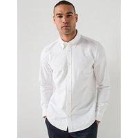 Boss H-Roan Bb Button Down Slim Fit Oxford Shirt - White