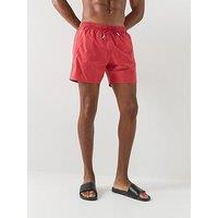 Boss Iconic Global Side Tape Swim Shorts - Red