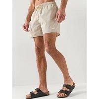 Boss Sunfish Striped Swim Shorts - Beige