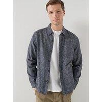 Barbour Stillwater Linen Blend Overshirt - Navy