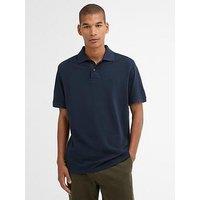 Barbour Washed Dye Tartan Pique Polo Shirt - Navy