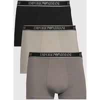 Emporio Armani Bodywear Core Logoband 3 Pack Trunks - Multi