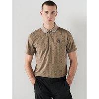 Ea7 Emporio Armani Golf Pro Graphic Polo Shirt - Light Brown