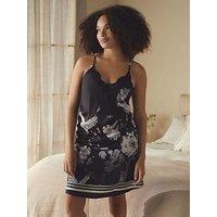 B By Ted Baker Print Satin Slip - Black