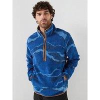 Craghoppers Mens National Trust Rawthey 1/2 Zip Fleece - Blue