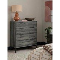 Very Home Harlem 2 + 3 Chest Of Drawers - Black Oak - Fsc Certified