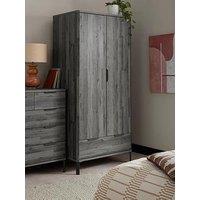 The Very Collection Harlem 2 Door Wardrobe - Black Oak - Fsc Certified