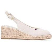 Tommy Hilfiger Mid Wedge Espad Slingback - Beige
