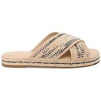 Tommy Hilfiger Espadrille Mule Sandal Raffia - Natural/Black