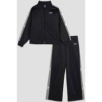 River Island Older Girls Bow Taped Tracksuit Set - Black