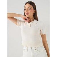 Tommy Jeans Polo Sweater - White